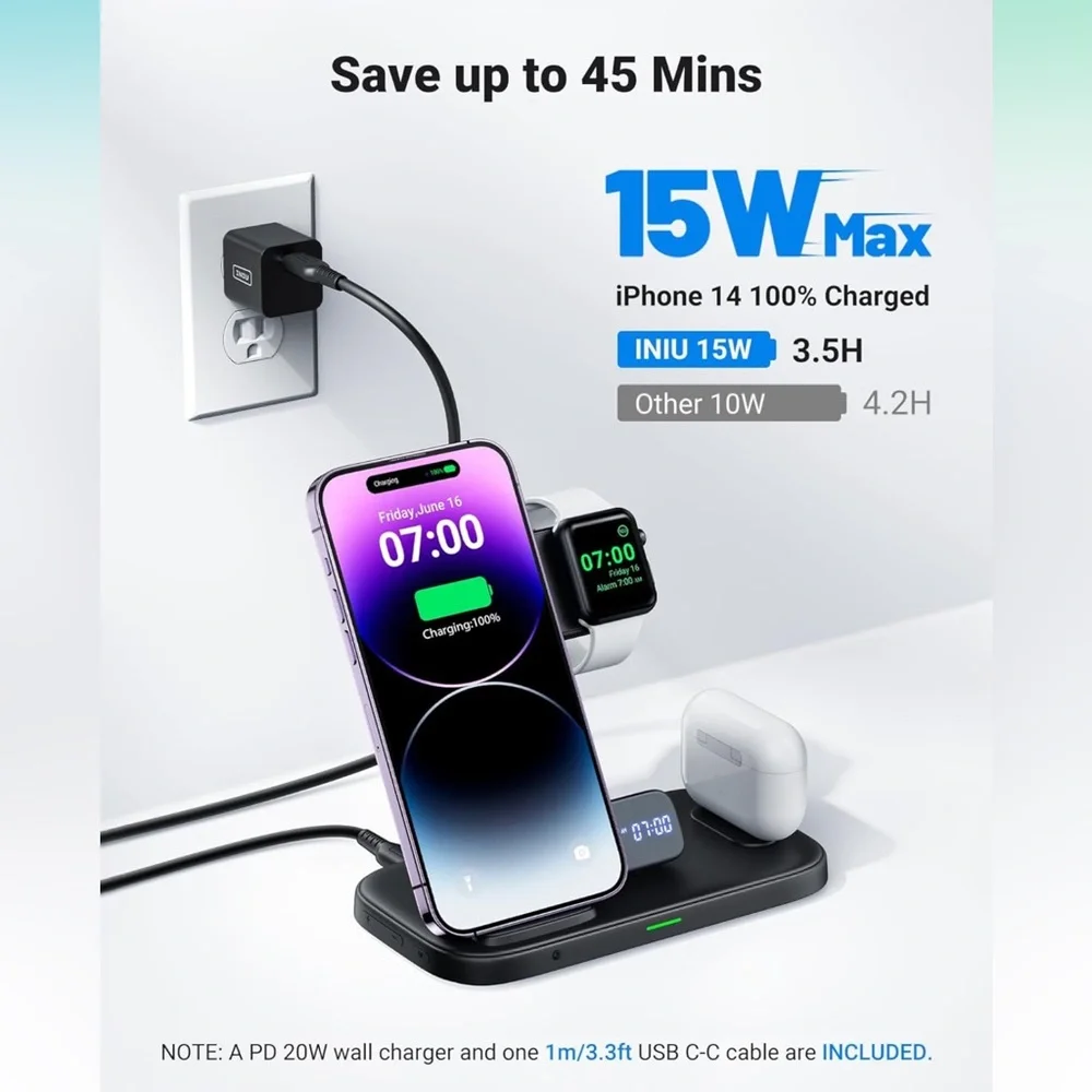 3 in 1 wireless charging stand